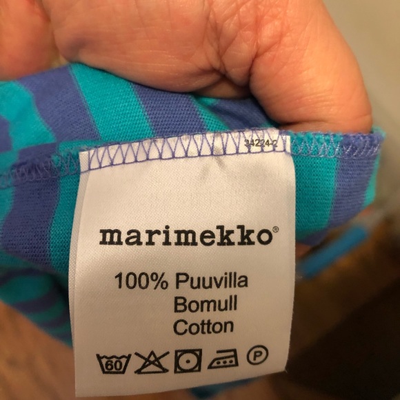 The Original Marimekko Striped Cap Sleeves Dress - Picture 8 of 8